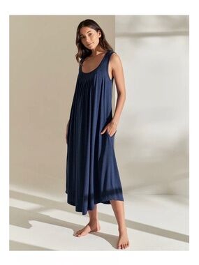 Papinelle Kate Modal Maxi Nightgown Navy Like New